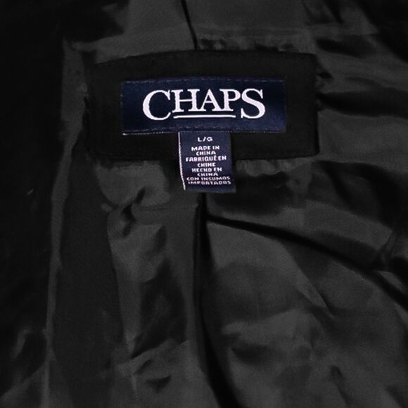 Chaps Ralph Lauren Women's Jacket Black Stretch Full Zip Moto Faux Suede Size L - Picture 4 of 11